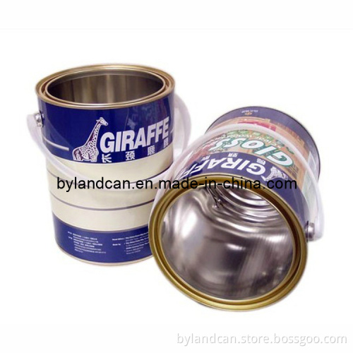 4 Liters Round Tin Paint Can